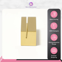 Prix abordable vente à chaud 40 mm de long or simple en laiton massif porte-cartes de visite support de conception de luxe moderne