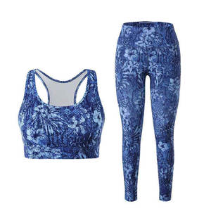 Ensemble de yoga sublimé pour femmes soutien-gorge et legging de sport athlétique de gymnastique ensembles de yoga vêtements actifs - Product Image 2