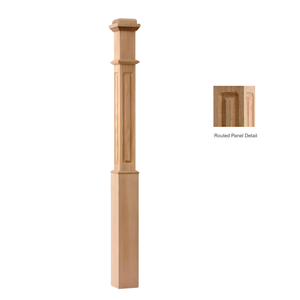 Venta caliente Piezas de escalera de madera maciza de calidad superior 4090RP Caja de Newels imprimada de álamo Líder EFS Viet Nam Fabricante Escalera - Product Image 4