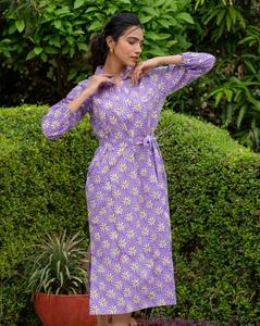 Vestido elegante de verano con estampado floral para mujer, ropa de fiesta informal, bloque de mano para vacaciones, bodas, regalos, estilo dulce, venta Natural - Product Image 3