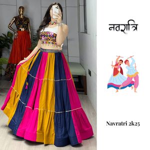 Rayón especial Navratri étnico de alta calidad con Gamthi Work Lehenga Choli mujer fabricante de moda de la India - Product Image 2
