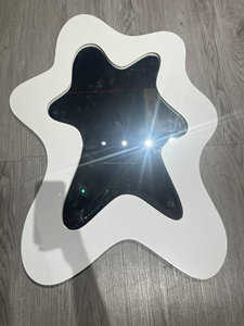 Espejos de Baño de Lujo con Marco de Madera Antiguo para Decoración del Hogar, Espejo Rectangular, Espejo Pequeño con Forma de Estrella, Tamaño Personalizado - Product Image 4
