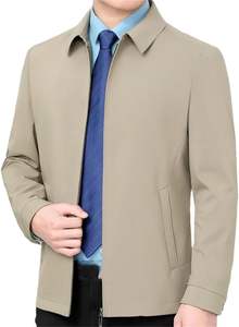 เสื้อโค้ทผ้าสิ่งทอสำหรับผู้ชายเสื้อแจ็กเก็ตลำลองธุรกิจมีซิป - Product Image 3