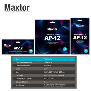 Maxtor özelleştirilmiş boyutu 85*45*0.5 <span class=keywords><strong>M</strong></span>.<span class=keywords><strong>2</strong></span> oyun Laptop için soğutma pedi ve GPU 14.8W/mk termal pedleri çeşitli özellikler bakır SSD - Product Image 3