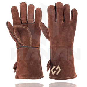 Guantes de seguridad profesionales de alta durabilidad Ajuste cómodo Forro de algodón resistente al fuego Guantes de soldadura Directo de fábrica OEM ODM - Product Image 2