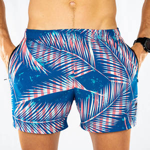 Pantalones cortos para correr con logotipo personalizable para hombre, ropa deportiva de entrenamiento deportivo de secado rápido con bolsillos, método de tejido - Product Image 6