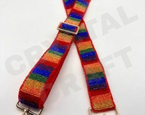 Sangles de sac de perles de rocaille réglables Smile Accessoires de mode avec forme personnalisée et sangle de sac à main perlée Design - Product Image 4