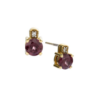 Boucles d'oreilles en or rose avec zircon blanc 1,59 carat, bijoux de fiançailles tendance - Product Image 1