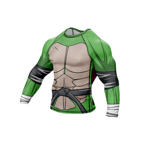เสื้อกันผื่นสำหรับผู้ชายผ้าย้อมสีพื้นระบายอากาศได้ดี - Product Image 2