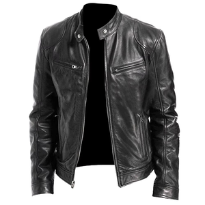 Veste en cuir stylée pour homme la plus vendue dans différentes couleurs disponibles dans le meilleur prix de vente Veste en cuir pour homme - Product Image 2