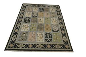 Alfombra de lana al por mayor hecha a mano de lujo | Alfombra floral de retazos moderna | Alfombra de diseño 8x10 para sala de estar y dormitorio - Product Image 2