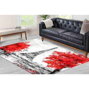 Eiffel Tower <b>Rug</b>: Non-Slip Cityscape Carpet,<b>Chenille</b> <b>Rug</b> - Product Image 1