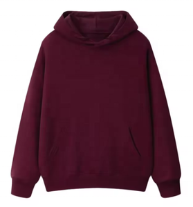 Vente en gros sweats à capuche décontractés en éponge française 100% coton à manches longues et épaules tombantes - Product Image 3