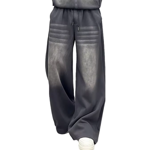 ชุดกีฬากันเหงื่อสำหรับผู้ชายชุดวอร์มผ้าหนามีฮู้ดและกางเกงวิ่ง - Product Image 4