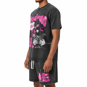 Conjunto Deportivo para Hombre, Camiseta y Pantalones Jogger, Algodón de Alta Calidad, Ecológico, Estampado Personalizado de Dibujos Animados, 220/240 GSM, Verano - Product Image 6