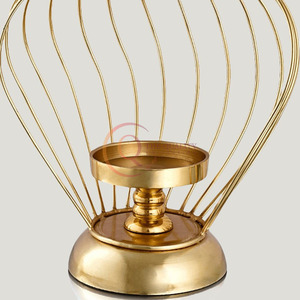 Introducing the Elegant Birdcage Candle Holder with Luxurious <b>Gold</b> Finishes and Decorative Design for Sophisticated Home Decor - Product Image 3