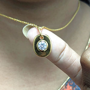 0.80 Ct Lab Grown Diamond Bezel <b>Set</b> Classic Wedding Pendant For Women's, Solid 10K/14k White/Yellow Gold Jewelry, <b>Valentine</b> <b>Gift</b> - Product Image 1