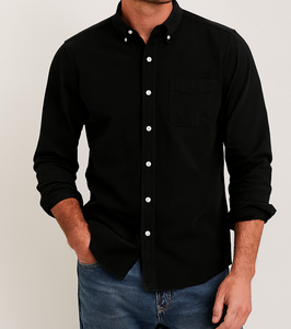 Camisas Casuales de Alta Calidad para Hombre, 100% Algodón, Sólidas, Antiarrugas, Transpirables, para Uso Diario y Estilo Urbano en Invierno - Product Image 2