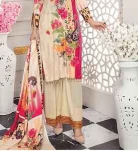 Women's Summer Traditional Party Dress with Elastic <b>Waist</b> New Style Pakistani Salwar Kameez Lace Button Eco-Friendly Plain Dyed - Product Image 5