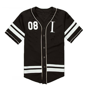Custom Breathable Polyester Baseball Jersey Anti-UV V-Neck Lightweight Quick Dry Sportswear Short Sleeves Dye Sublimation Custom - Product Image 1