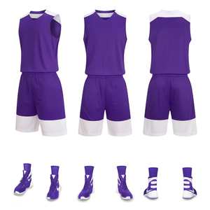 Maillot de basket-ball à séchage rapide respirant, imprimé par sublimation pour hommes, chemises uniformes pour l'équipe, vente en gros - Product Image 2