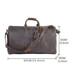 กระเป๋าทรงดัฟเฟิลหนังอเนกประสงค์ที่ออกแบบมาสำหรับยิมสำนักงานการเดินทางและธุรกิจที่มีหนังคุณภาพสูง - Product Image 3