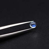 Mehrajudin Gems Pierre de lune arc-en-ciel cabochon, pierre de naissance de juin, pierre naturelle à éclat bleu, taille brillant 3mm, en vrac, pour la fabrication de bijoux
