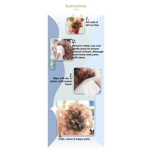No rinsing 150ml <b>pet</b> paws foam shampoo for dog paws cleansing - Product Image 5
