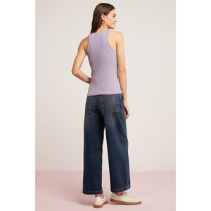 ETHIQUET เสื้อกล้ามแขนกุดคอปกผ้าฝ้ายลายริบสำหรับผู้หญิง Mira - Product Image 6