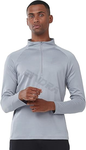 100% poliéster Fitness camiseta hombres manga larga cremallera pulóver transpirable Activewear entrenamiento gimnasio entrenamiento compresión sudadera - Product Image 2
