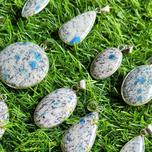 Cabochon de pierres précieuses de jaspe K2 de meilleure qualité pendentif en métal de pierre précieuse pendentif semi-fini - Product Image 1