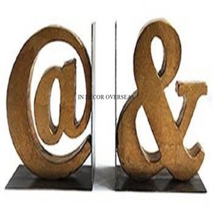 Sujetalibros de diseñador con letras alfabéticas recubiertas de polvo de Color negro de Metal resistente de aspecto elegante, decoración de escritorios para el hogar y la Oficina - Product Image 2