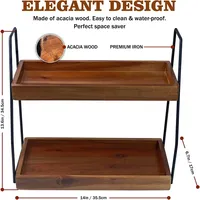 Étagère à épices contemporaine en bois noir avec compartiments en verre, détails en résine, finition artisanale en fer, multifonctionnelle pour une utilisation quotidienne non toxique