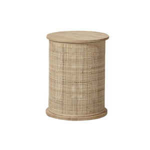 Modern simple Round <b>Coffee</b> <b>Table</b> Rattan Indoor Storage Bedside <b>Table</b> Solid Wood home Furniture wholesale price - Product Image 1