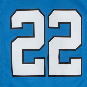 Maillot de football américain personnalisé bleu et noir, uniforme d'équipe, col en V, manches courtes, vêtements de sport en maille respirante, personnalisé pour le jeu - Product Image 6