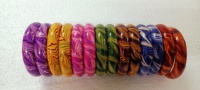 Ensemble de bracelets en agate vintage multicolores faits à la main, bijoux ethniques indiens traditionnels, parfait pour la vente en gros