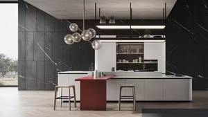 Kitchen Island es un diseño de estilo minimalista moderno, gabinetes de cocina listos para ensamblar, gabinetes de cocina, juegos completos - Product Image 5