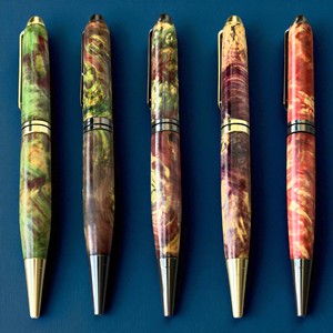 Stabilized Wood Ballpoint Pen Luxury Handmade 0.7mm Writing Width Business Gift <b>Wedding</b> <b>Souvenir</b> Pen Sapphire Collection - Product Image 1