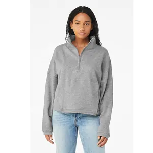 ベラキャンバス3953 WOMEN'S 1/2 ZIP PULLOVERパーカーカンガルーポケットハーフジッププルオーバーパーカースウェットシャツエアルームコーマ綿