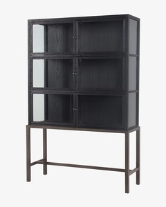 Armoire de cuisine moderne en bois noir pour meubles de salle à manger à domicile pour ensembles de cuisine - Product Image 5