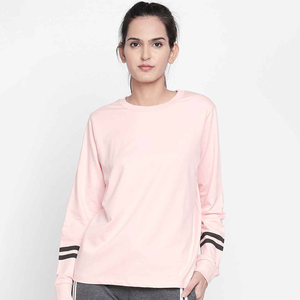 Sweat-shirt femme 100% coton de haute qualité longue longueur respirant hiver O cou impression personnalisée Logo avant - Product Image 1