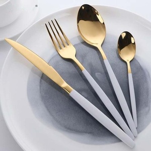 Juego de Cubiertos de acero inoxidable mate dorado de diseño al por mayor, cuchillos increíbles y cuchara tenedor para volver a la escuela, superventas - Product Image 6