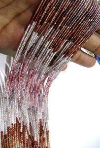 Perles de pierres précieuses naturelles en spinelle multicolore de 2 mm, micro-facettées, de haute qualité, en forme de rondelle, brin de 13 pouces de long - Product Image 4