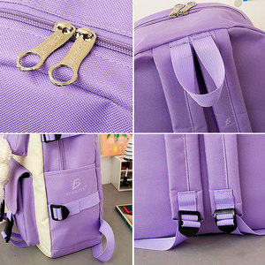 Set di 4 Zaini Casual Stile Coreano di Grande Capacità, Resistenti all'Acqua, Antifurto, in Tela con Fodera in Poliestere e Chiusura a Cerniera per Donne - Product Image 2