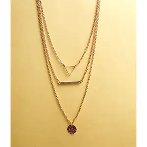 Collar de cadena de oro amarillo de 22K de moda, joyería india de oro Real de 22kt, cadena de oro hecho a mano puro para hombres y mujeres para regalo