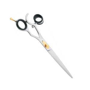 Ciseaux de toilettage pour animaux de compagnie avec lame tranchante Finition satinée Métal Acier Pet Ciseaux de toilettage droits pour chiens avec anneau réglable - Product Image 4