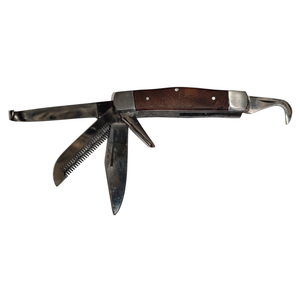 Cuchillo de pezuña ovalada de acero inoxidable veterinario con herramienta de herrador para diestros y jeringas para instrumentos quirúrgicos de caballos - Product Image 2