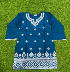 Últimas mujeres Kurti en venta al por mayor señoras pakistaníes Kurti señoras de alta calidad invierno Doria algodón Top cosas de invierno - Product Image 5