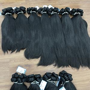 Produit le plus vendu Extensions de cheveux humains vietnamiens bruts Faisceaux de cheveux raides à cuticules alignés Super Double dessiné Prix d'usine - Product Image 4