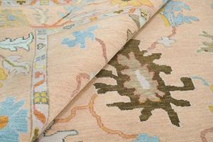 Alfombra Oushak de Lujo Hecha a Mano, Lana de Alta Densidad, Base de Látex Turco, Tamaño Personalizado, Altamente Duradera, Lavable, Antideslizante - Product Image 5